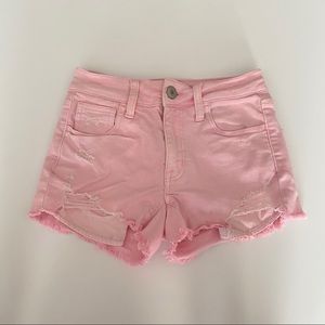 American Eagle Outfitters pink jean shorts